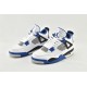 Air Jordan 4 Motosports Blue White Black Mens Shoes 308497 117 Air Jordan 4 Motosports Blue White Black Mens Shoes 308497 117
