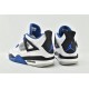 Air Jordan 4 Motosports Blue White Black Mens Shoes 308497 117 Air Jordan 4 Motosports Blue White Black Mens Shoes 308497 117