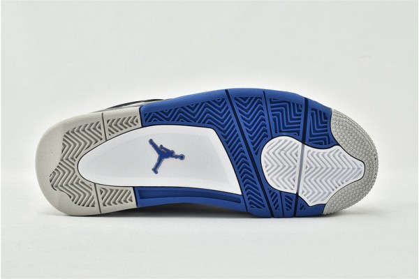 Air Jordan 4 Motosports Blue White Black Mens Shoes 308497 117 Air Jordan 4 Motosports Blue White Black Mens Shoes 308497 117