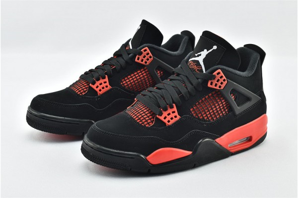 Air Jordan 4 Red Thunder Black Mens Shoes CT8527 016 Air Jordan 4 Red Thunder Black Mens Shoes CT8527 016
