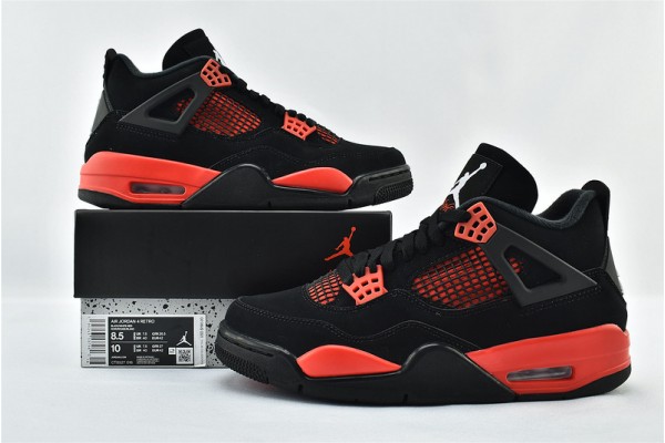 Air Jordan 4 Red Thunder Black Mens Shoes CT8527 016 Air Jordan 4 Red Thunder Black Mens Shoes CT8527 016