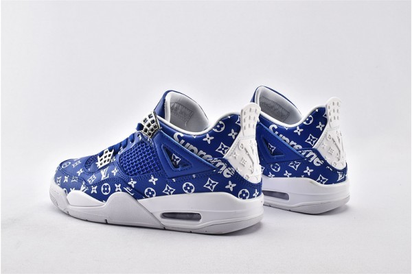 Air Jordan 4 Retro Blue Gold Aj4 Shoes AQ9129 019 Air Jordan 4 Retro Blue Gold Aj4 Shoes AQ9129 019