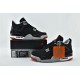 Air Jordan 4 Retro Bred OG Black Red Cement Grey Womens And Mens AJ4 Shoes 308497 060