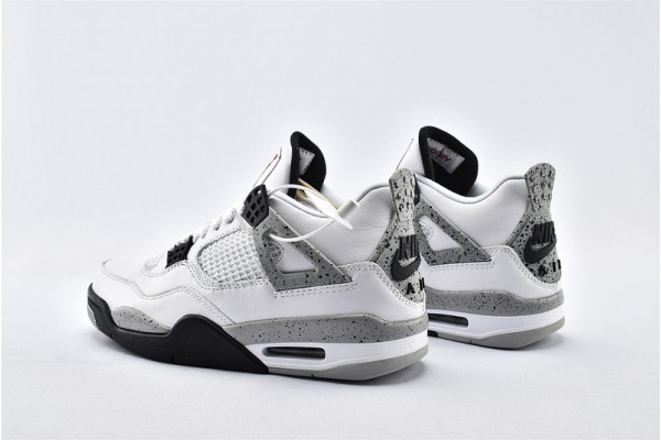 Air Jordan 4 Retro Cement White Grey Black Aj4 Mens Shoes 308497 103 Air Jordan 4 Retro Cement White Grey Black Aj4 Mens Shoes 308497 103