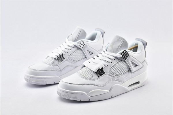Air Jordan 4 Retro Pure Money White Aj4 Mens Running Shoes 308497 100 Air Jordan 4 Retro Pure Money White Aj4 Mens Running Shoes 308497 100