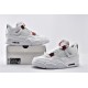 Air Jordan 4 Retro White University Red Metallic Silver AJ4 Mens Shoes CT8527 112