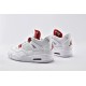 Air Jordan 4 Retro White University Red Metallic Silver AJ4 Mens Shoes CT8527 112