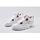 Air Jordan 4 Retro White University Red Metallic Silver AJ4 Mens Shoes CT8527 112