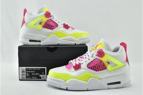 Air Jordan 4 White Lemon Venom Pink Blast Sneakers Womens And Mens AJ4 Shoes CV7808 100 Air Jordan 4 White Lemon Venom Pink Blast Sneakers Womens And Mens AJ4 Shoes CV7808 100