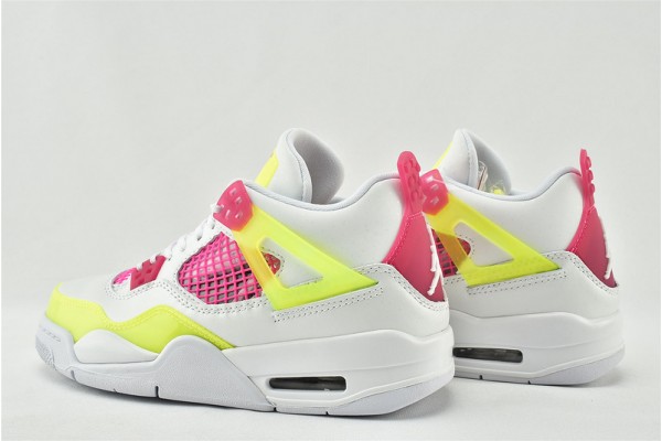 Air Jordan 4 White Lemon Venom Pink Blast Sneakers Womens And Mens AJ4 Shoes CV7808 100 Air Jordan 4 White Lemon Venom Pink Blast Sneakers Womens And Mens AJ4 Shoes CV7808 100