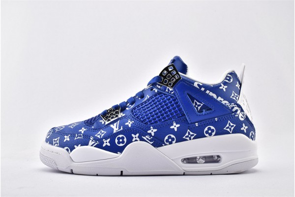 Air Jordan 4 Retro Blue Gold Aj4 Shoes AQ9129 019 Air Jordan 4 Retro Blue Gold Aj4 Shoes AQ9129 019