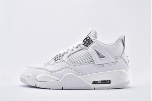 Air Jordan 4 Retro Pure Money White Aj4 Mens Running Shoes 308497 100 
