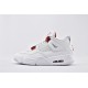 Air Jordan 4 Retro White University Red Metallic Silver AJ4 Mens Shoes CT8527 112