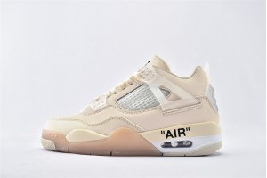 Air Jordan 4 Retro Yellow White Shoes Womens And Mens AJ4 Running Shoes AQ9129 002 