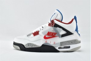 Air Jordan 4 What The White Fire Red Tech Grey Military Blue Mens AJ4 Shoes CI1184 146 