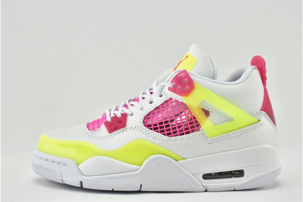Air Jordan 4 White Lemon Venom Pink Blast Sneakers Womens And Mens AJ4 Shoes CV7808 100 Air Jordan 4 White Lemon Venom Pink Blast Sneakers Womens And Mens AJ4 Shoes CV7808 100