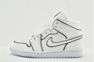 Air Jordan 1 Mid Iridescent Reflective White CK6587 100 Womens And Mens Shoes  
