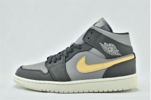Air Jordan 1 Mid SE Iron Grey White Onyx BQ6472 020 Womens And Mens Shoes  
