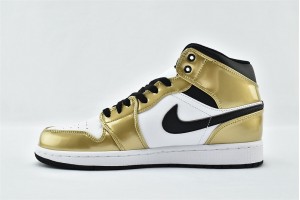 Air Jordan 1 Mid SE Metallic Gold DC1419 700 Womens And Mens Shoes  