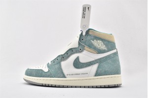 Air Jordan 1 Retro High OG Turbo Green White Light Smoke Grey Sail 555088 311 Womens And Mens Shoes  