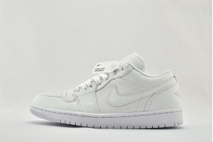 Air Jordan 1 Retro Low White Pure Platinum 553558 111 Womens And Mens Shoes  