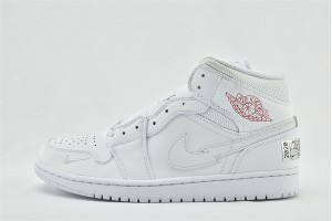 Air Jordan 1 Retro Mid Euro Tour White CW7589 100 Womens And Mens Shoes  