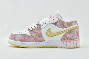 Nike Air Jordan 1 Low Paint Drip GS CW7104 601 Womens And Mens Shoes  