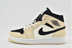 Nike Air Jordan 1 Mid Barely Orange Black Guava BQ6472 800 Womens And Mens Shoes  