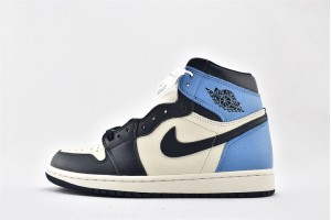 Nike Air Jordan 1 Retro High OG Obsidian 555088 140 Womens And Mens Shoes  