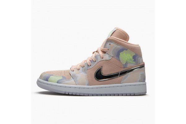 Air Jordan 1 Mid SE P(Her)spectate Washed Coral Chrome Women/Men Jordan Sneakers CW6008-600