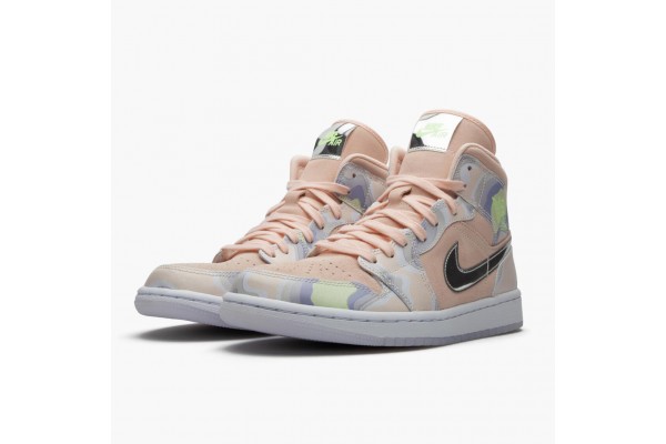 Air Jordan 1 Mid SE P(Her)spectate Washed Coral Chrome Women/Men Jordan Sneakers CW6008-600
