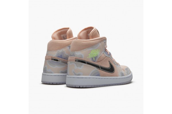 Air Jordan 1 Mid SE P(Her)spectate Washed Coral Chrome Women/Men Jordan Sneakers CW6008-600