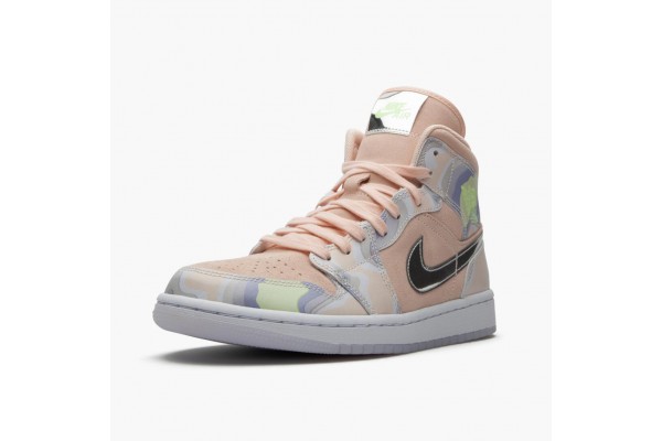 Air Jordan 1 Mid SE P(Her)spectate Washed Coral Chrome Women/Men Jordan Sneakers CW6008-600