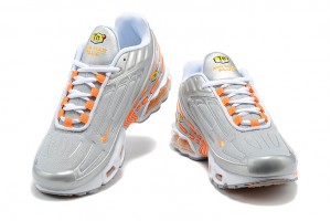 Nike Air Max Plus 3 (M) Grey Orange and Silver Sneakers
