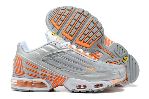 Nike Air Max Plus 3 (M) Grey Orange and Silver Sneakers