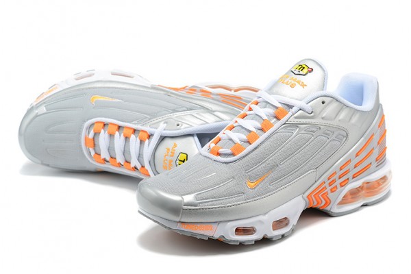 Nike Air Max Plus 3 (M) Grey Orange and Silver Sneakers