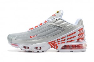 Nike Air Max Plus 3 (M) Grey Silver and Red  CK5178-072 Sneakers