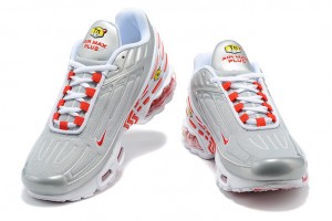 Nike Air Max Plus 3 (M) Grey Silver and Red  CK5178-072 Sneakers