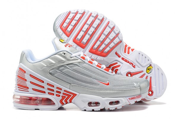 Nike Air Max Plus 3 (M) Grey Silver and Red  CK5178-072 Sneakers