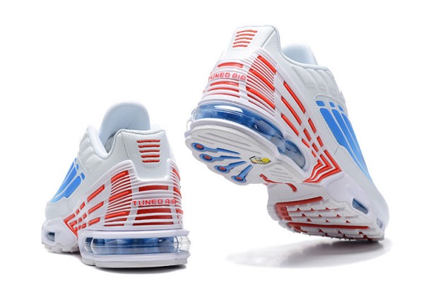 Nike Air Max Plus 3 (M) White Blue and Red Sneakers