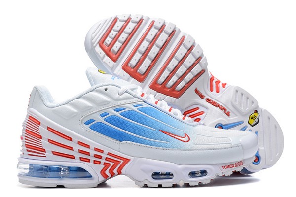 Nike Air Max Plus 3 (M) White Blue and Red Sneakers