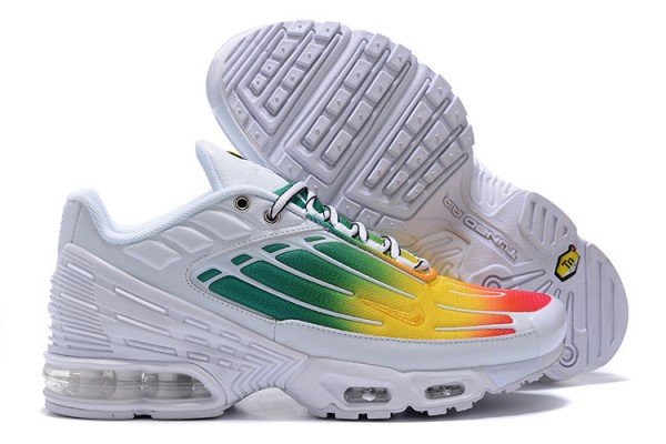 Nike Air Max Plus 3 (M) White Green and Yellow Sneakers