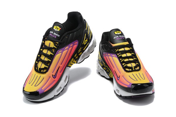 Nike Air Max Plus 3 (W/M) Black Yellow and Purple CJ9684-003  Sneakers